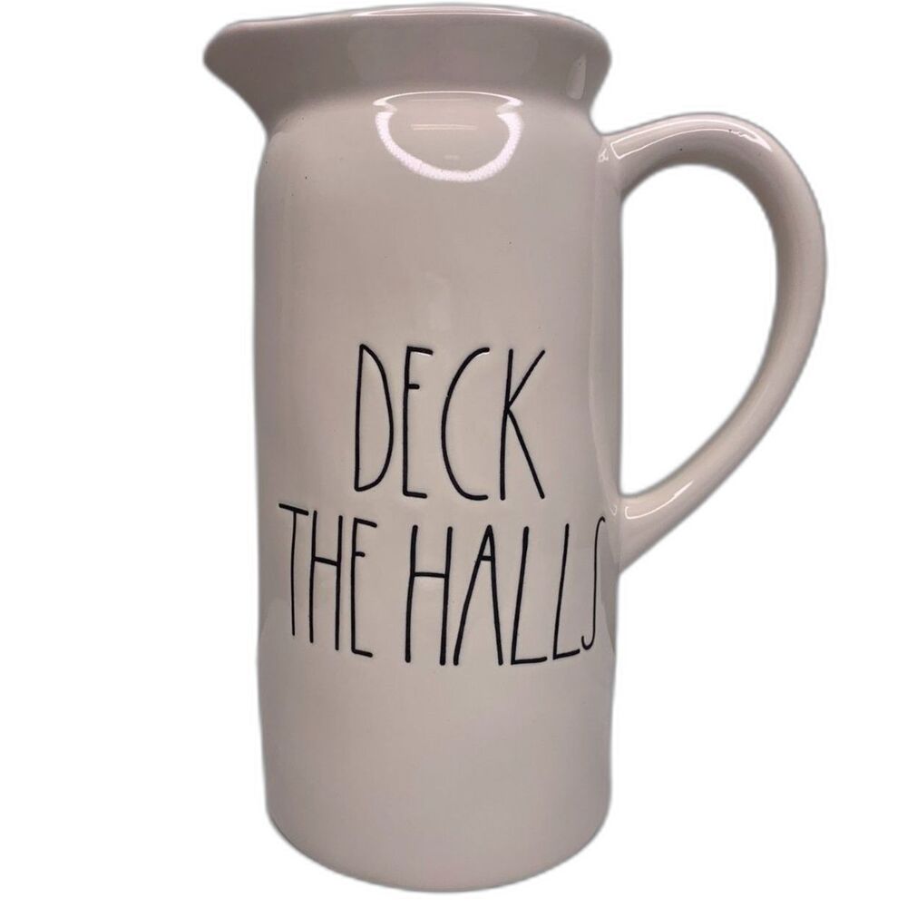 Rae Dunn Deck the‎ Halls Pitcher Artisan Holidays Kitchen DIning Christmas